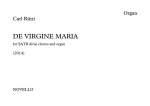 CARL RUTTI: DE VIRGINE MARIA - ORGAN PART