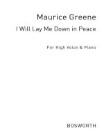 MAURICE GREENE: I WILL LAY ME DOWN IN PEACE (VOICE/PIANO)