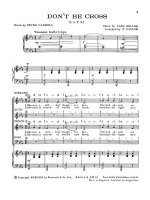 ZELLER, C DON'T BE CROSS SATB CHANT