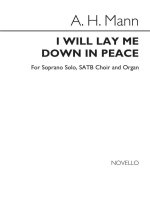 ARTHUR HENRY MANN: I WILL LAY ME DOWN IN PEACE S/SATB/ORGAN CHANT