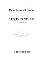 PETER MAXWELL DAVIES: LUX IN TENEBRIS