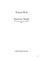 SIMON HOLT: SPARROW NIGHT (STUDY SCORE) POCHE