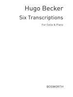 HUGO BECKER: SIX TRANSCRIPTIONS FOR CELLO AND PIANO