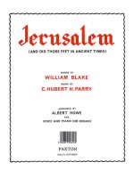 C. HUBERT PARRY: JERUSALEM (VOICE/ORGAN)