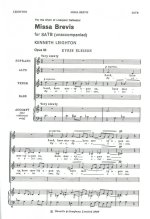 KENNETH LEIGHTON: MISSA BREVIS (SATB) CHANT