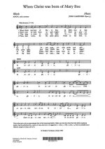 JOHN GARDNER: WHEN CHRIST WAS BORN OF MARY FREE