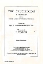 JOHN STAINER: CRUCIFIXION (WORDS: SET OF 50)
