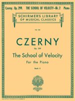 CARL CZERNY: SCHOOL OF VELOCITY OP.299 (BOOK 2) PIANO