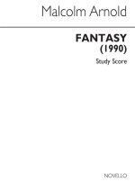 MALCOLM ARNOLD: FANTASY FOR RECORDER AND STRING QUARTET OP.140 (STUDY SCORE)