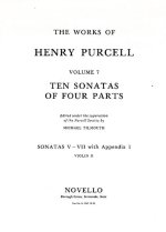 HENRY PURCELL: 10 SONATAS OF FOUR PARTS VIOLIN 2 (SONATAS V-VII)