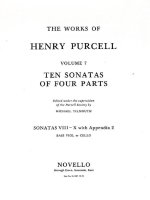 HENRY PURCELL: 10 SONATAS OF FOUR PARTS FOR CELLO (SONATAS VIII-X)