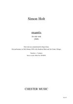 SIMON HOLT: MANTIS (SOLO VIOLA)