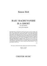 SIMON HOLT: RAJU RAGHUVANSHI IS A GHOST - SOLO BARITONE