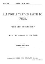 LOUIS BOURGEOIS: ALL PEOPLE THAT ON EARTH DO DWELL (HYMN) SATB/ORGAN CHANT