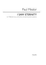 PAUL MEALOR: I SAW ETERNITY (VOCAL SCORE)