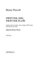 HENRY PURCELL: SWIFTER, ISIS, SWIFTER FLOW (FULL SCORE)