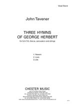 JOHN TAVENER: THREE HYMNS OF GEORGE HERBERT (VOCAL SCORE) CHANT