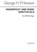 GEORGE H.P. HEWSON: MAGNIFICAT AND NUNC DIMITTIS IN G SATB/ORGAN CHANT