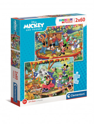 Puzzle 2w1 super color Mickey and Przyjaciele 21620