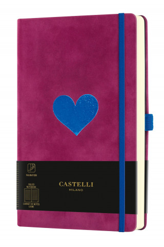 CARNET VELLUTO GRAND FORMAT LIGNE HEART