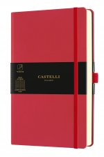 CARNET AQUARELA GRAND FORMAT LIGNE ROUGE CORAIL