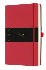 Carnet Aquarela très grand format uni rouge corail