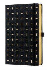 Carnet C&G grand format ligné grain de riz dore
