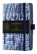 Agenda 2021 semainier vertical poche Shibori jute