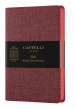 Agenda 2021 semainier vertical poche Harris Red