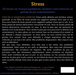 Programme Subliminal Audio - Stress