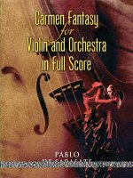 PABLO DE SARASATE: CARMEN FANTASY FOR VIOLIN AND ORCHESTRA IN FULL SCORE