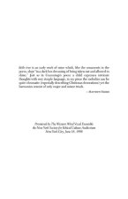 MATTHEW HARRIS: LITTLE TREE (FROM CHANSONS INNOCENTES) CHANT