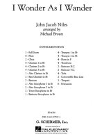 JOHN JACOB NILES: I WONDER AS I WANDER (ARR. MICHAEL BROWN) - FULL SCORE
