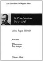 GIOVANNI PALESTRINA: MISSA PAPAE MARCELLI CHANT