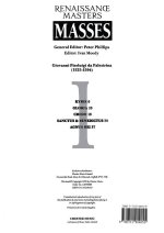 RENAISSANCE MASTERS MASSES 1: PALESTRINA MISSA DIES SANCTIFICATUS CHANT