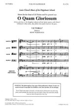 VICTORIA: O QUAM GLORIOSUM (WASHINGTON) CHANT