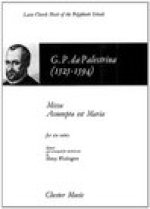 PALESTRINA: MISSA ASSUMPTA EST MARIA (WASHINGTON) CHANT