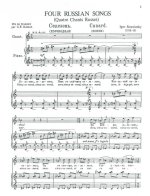 IGOR STRAVINSKY: FOUR RUSSIAN SONGS (QUATRE CHANTS RUSSES)