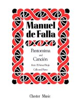 DE FALLA:PANTOMIMA AND CANCION FROM EL AMOR BRUJO