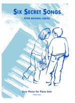 PETER MAXWELL DAVIES: SIX SECRET SONGS PIANO