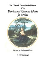 CHESTER BOOK OF MOTETS VOL. 15: THE FLEMISH AND GERMAN SCHOOLS FOR 6 VOICES CHANT
