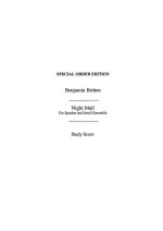 BENJAMIN BRITTEN: NIGHT MAIL (STUDY SCORE) POCHE