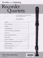 RECORDER QUARTETS: TENOR RECORDER PART