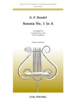 SONATA NO.1 IN A MAJOR VIOLON-LIVRE +PARTITION