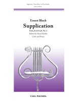 SUPPLICATION (JEWISH LIFE 2) VIOLONCELLE