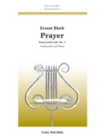 PRAYER (JEWISH LIFE 1) VIOLONCELLE