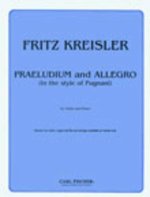PRAELUDIUM AND ALLEGRO VIOLON-LIVRE +PARTITION