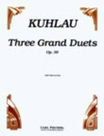 THREE GRAND DUETS FLUTE TRAVERSIERE-ENSEMBLE DE PARTITIONS