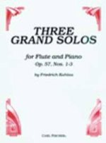 THREE GRAND SOLOS FLUTE TRAVERSIERE-LIVRE +PARTITION
