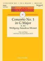 CONCERTO NO. 1 IN G MAJOR, K. 313 FLUTE TRAVERSIERE-LIVRE +PARTITION